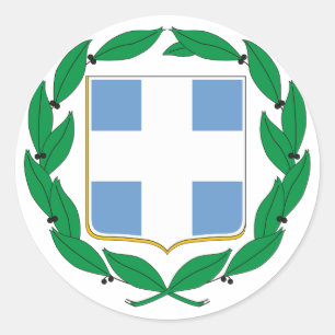 Offizielles Wappen Griechenlands Runder Aufkleber