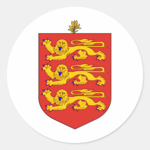 Offizielles Wappen Guernseys Wappenkunde-Symbol Runder Aufkleber