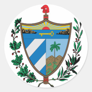 Offizielles Wappen Kubas Wappenkunde-Symbol Runder Aufkleber