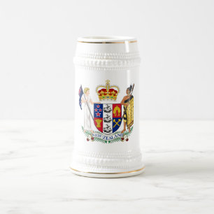 Offizielles Wappen Neuseelands Wappenkunde-Symbol Bierglas
