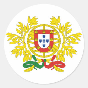 Offizielles Wappen Portugals Wappenkunde-Symbol Runder Aufkleber