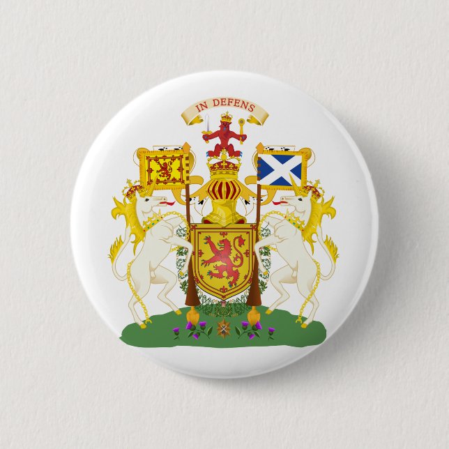 Offizielles Wappen Schottlands Wappenkunde-Symbol Button (Vorderseite)