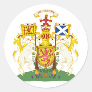Offizielles Wappen Schottlands Wappenkunde-Symbol Runder Aufkleber