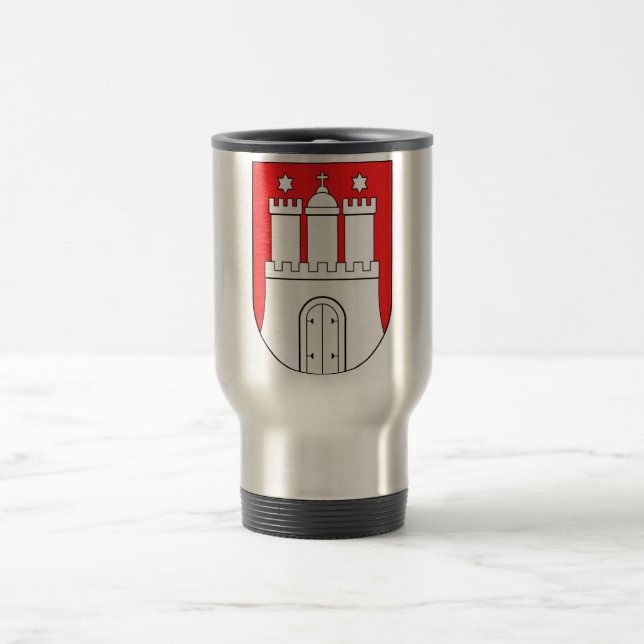Offizielles Wappen Symbol Hamburgs Deutschland Reisebecher (Mittel)