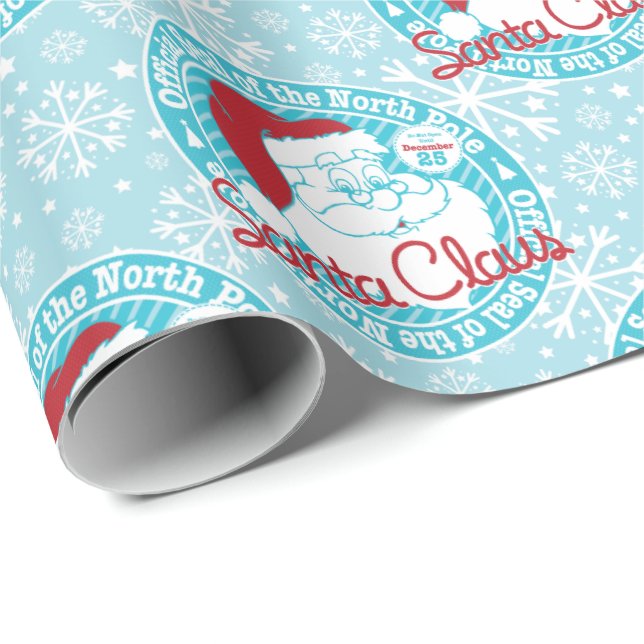 Offizielles Weihnachtsmann-Siegel-Weihnachten Geschenkpapier (Rolleneckpunkt)