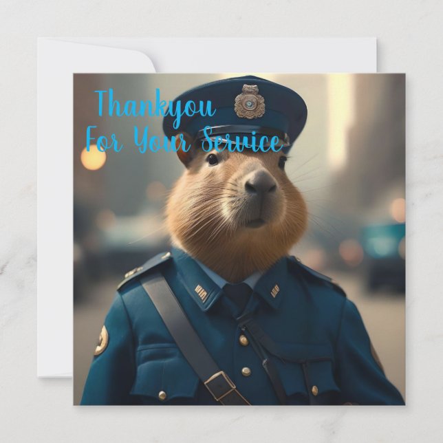 Offizier Capybara: FriedensBehalt, Dankeskarte (Vorderseite)