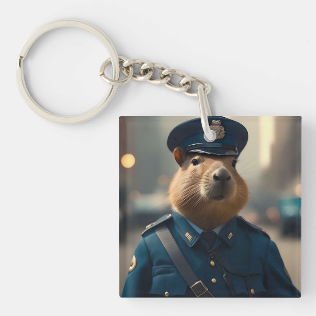 Offizier Capybara: FriedensBehalt, Schlüsselanhänger (Vorderseite)