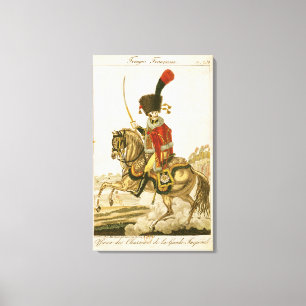 Offizier der Hussars des Kaiserschutzes Leinwanddruck