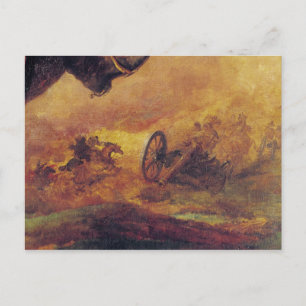 Offizier der Hussars, Einzelheiten der Kanone Postkarte