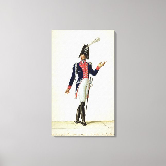 Offizier des Garde du Corps Leinwanddruck (Vorderseite)