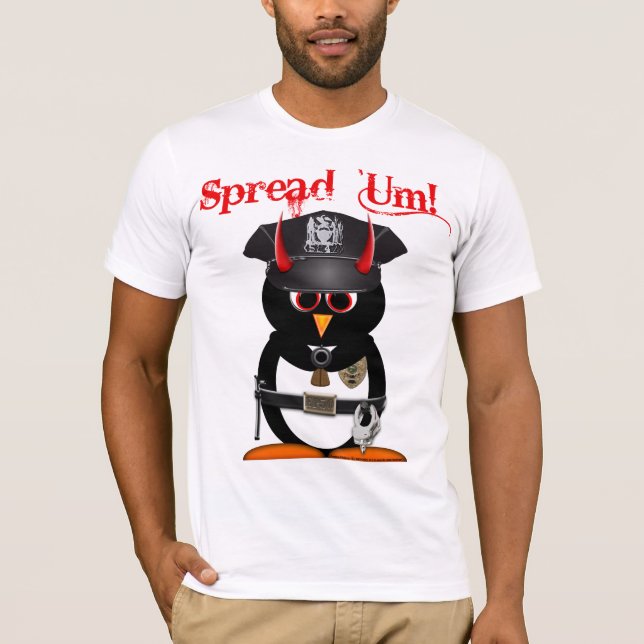 Offizier-Übel-Pinguin T-Shirt (Vorderseite)