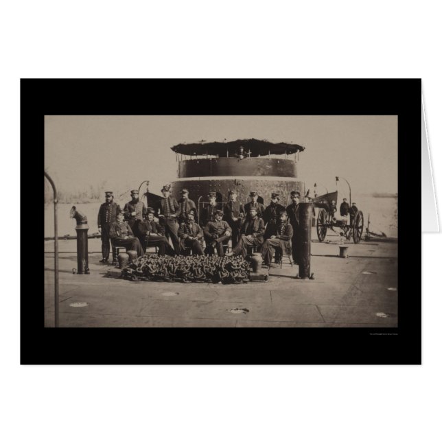 Offiziere auf dem Deck der USS Monitor 1861 (Vorderseite (Horizontal))