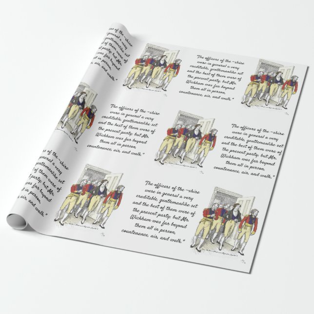 Offiziere der Shire Militia, Jane Austen Geschenkpapier (Ungerollt)