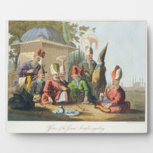 Offiziere des Regaling Grand Seraglio, graviert Fotoplatte