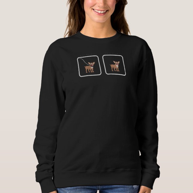 Offline Chihuahua Computer Hund Rasse Hundebesitze Sweatshirt (Vorderseite)