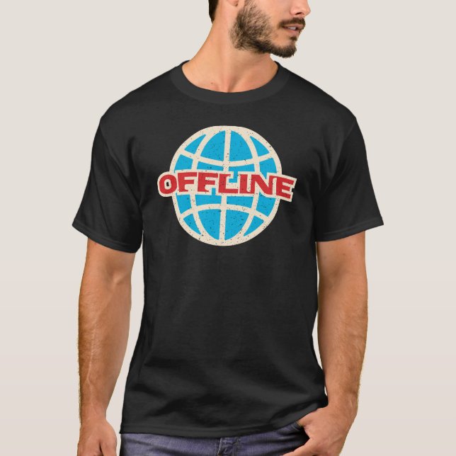Offline Internet Globe Keine Verbindung Funny Comp T-Shirt (Vorderseite)