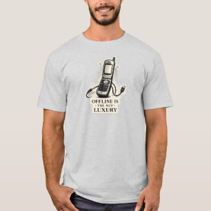 Offline ist der neue Luxus – Minimale digitale Aus T-Shirt