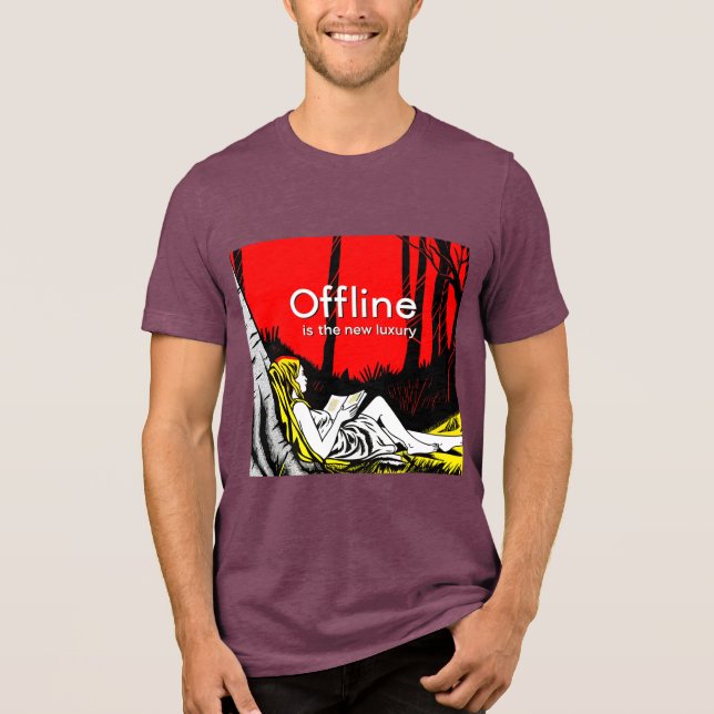 Offline ist der neue Luxus Tri-Blend Shirt (Vorderseite)