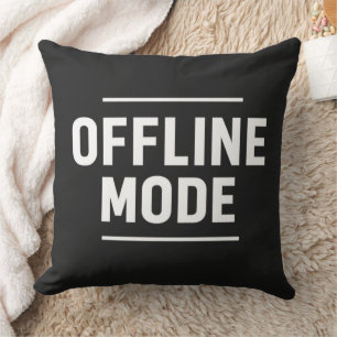 OFFLINE MODE Minimal Typography T-Shirt Design Kissen