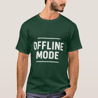 Offline-Modus minimaler Typografie-Design T-Shirt
