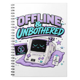 Offline und ungestört Retro Aufkleber Notizblock