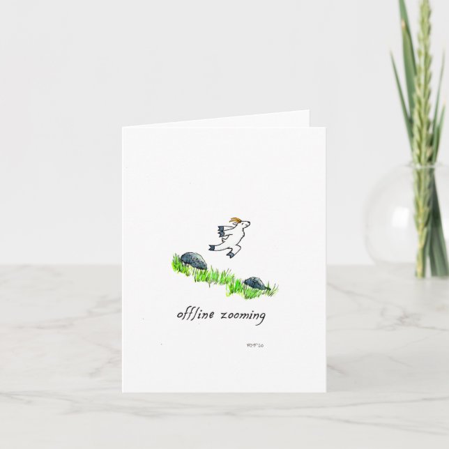 "Offline Zooming", leere Grußkarte Karte (Vorderseite)