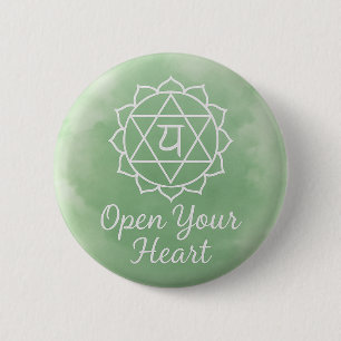 Öffne Dein Herz Anahata Herzchakra Spiritualität Button