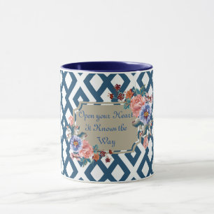 Öffne dein Herz, es kennt den Weg Designer-Tasse Tasse