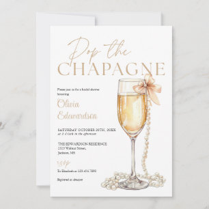 Öffne den Champagner QR Code Brautparty Einladung