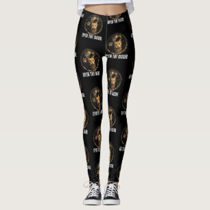 Öffne die Tür Lustige Katze Meme Katzenbande Humor Leggings