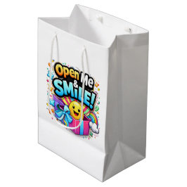Öffne mich & Smile-Geschenktüte – Lustige Party-Il Mittlere Geschenktüte
