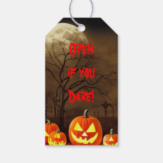 Öffne, wenn du wagst Gruseliger Friedhof Halloween Geschenkanhänger