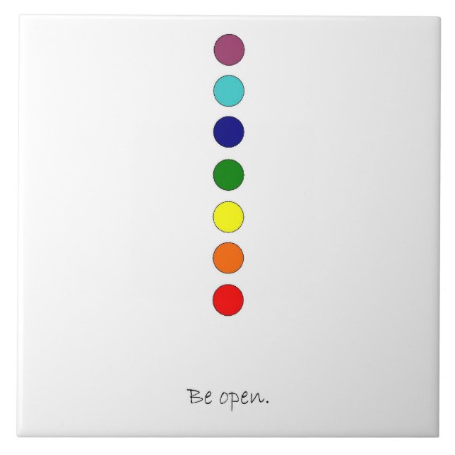Öffnen - Chakra Line Keramik Tile Fliese (Vorderseite)