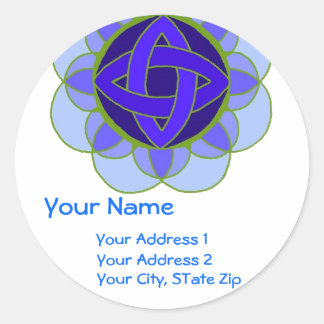 " Öffnen des Throat Chakra"-Adressenlabels Runder Aufkleber