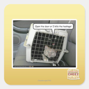 Öffnen Sie die Tür Quadratischer Aufkleber