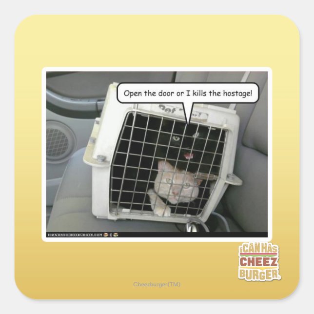 Öffnen Sie die Tür Quadratischer Aufkleber (Vorderseite)