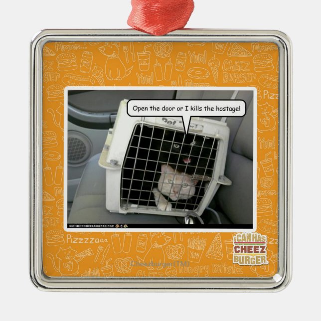 Öffnen Sie die Tür Silbernes Ornament (Vorne)