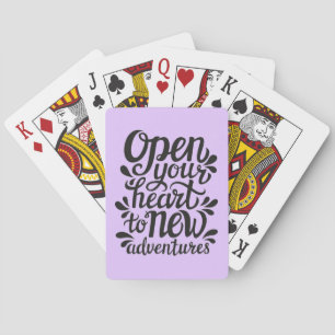 Öffnen Sie Ihr Herz für neue Abenteuer Spielkarten