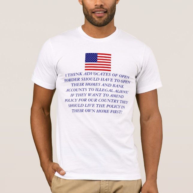 ÖFFNEN SIE IHRE ZUHAUSE VOR DEN GRENZEN T-Shirt (Vorderseite)