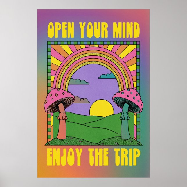 Öffnen Sie Ihren Geist genießen Sie Ausflug Poster (Vorne)