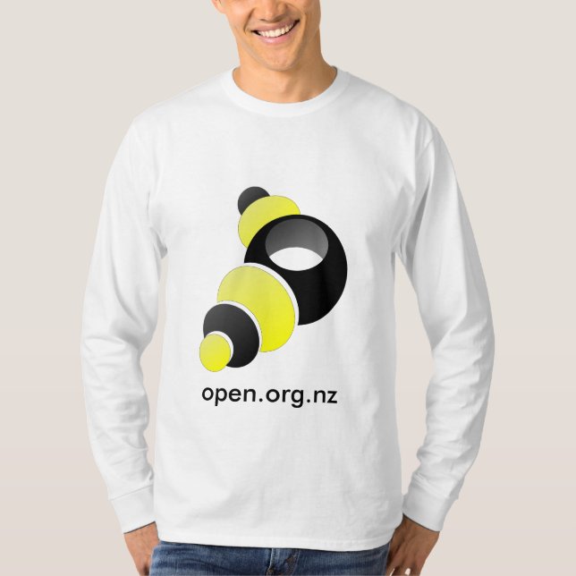 Öffnen Sie Neuseeland mit Website T-Shirt (Vorderseite)