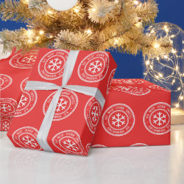 Öffnen Sie nicht, bis das rote Weihnachtswrapping Geschenkpapier
