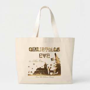 Öffnen Sie nicht bis Weihnachten Abend Geschenke T Jumbo Stoffbeutel