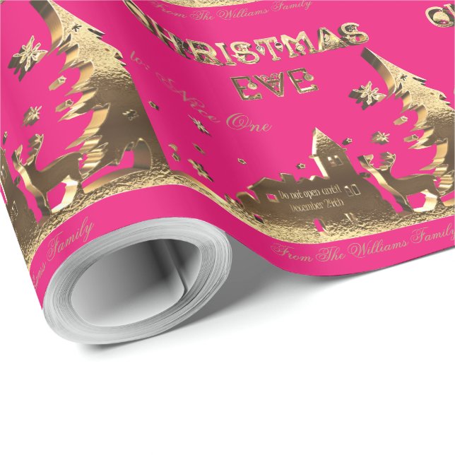 Öffnen Sie nicht bis Weihnachten hell rosa Geschenkpapier (Rolleneckpunkt)