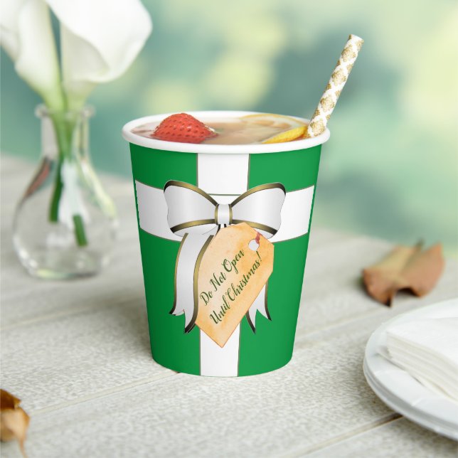 Öffnen Sie nicht bis Weihnachts-Papiertasse Pappbecher (In Situ)