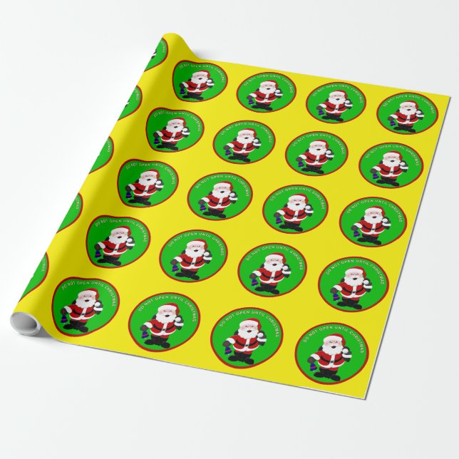 Öffnen Sie nicht bis Weihnachtswrapping Paper Geschenkpapier (Ungerollt)