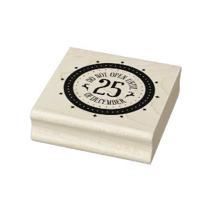 Öffnen Sie nicht bis zum 25. Dezember Gummistempel