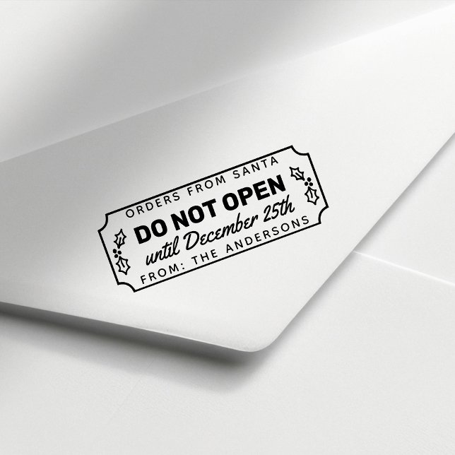 Öffnen Sie nicht bis zum 25. Dezember Weihnachten Permastempel (Von Creator hochgeladen)