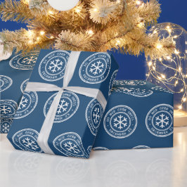 Öffnen Sie nicht bis zum Blue Christmas Wrapping P Geschenkpapier