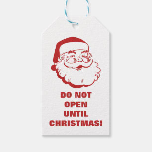 Öffnen Sie nicht sich bis Weihnachten lustiger Geschenkanhänger